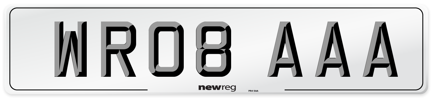 WR08 AAA Number Plate from New Reg